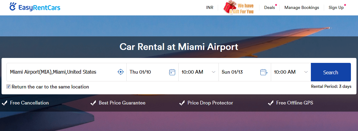 Miami Airport Car Rental On Site