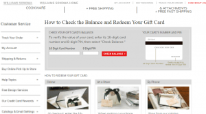 How to Check Williams Sonoma Gift Card Balance
